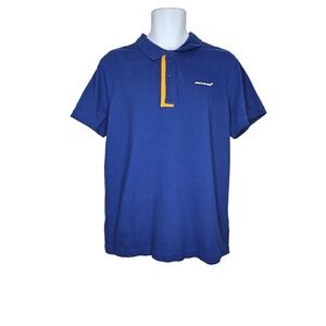 McLaren Polo Shirt Men's XL Blue Orange F1 Team Cotton‎ Embroidered Logo